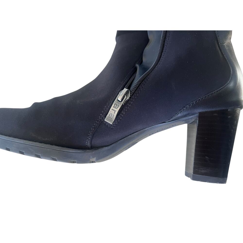 Ara Luftpolster Gore Tex Waterproof Heeled Tall Zip Boots | Womens 7.5 Black - Picture 13 of 15
